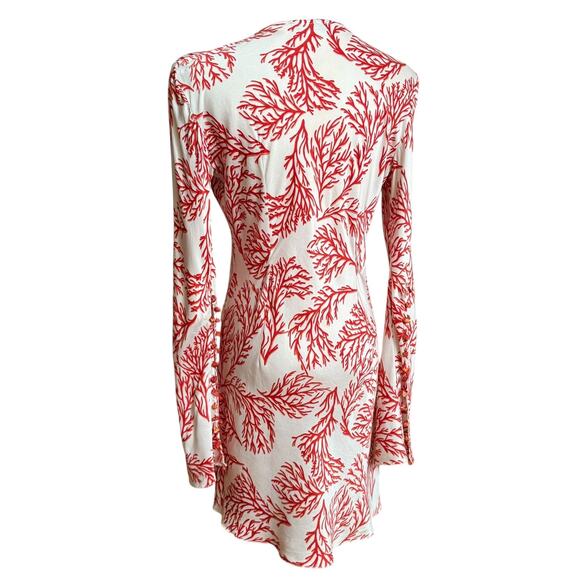 Johana Ortiz Beach Coverup Dress Size S Deep V Neckline Long Open Bell Sleeves - Picture 9 of 11